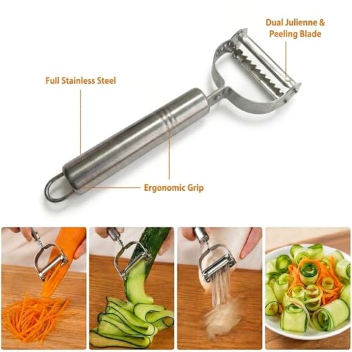 2PCS Multifunctional Julienne Vegetable Peeler, Thin Slicer & Bottle Opener - image 7