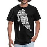 Hockey Language Calligram Men's T-Shirt by Spreadshirt, L, black