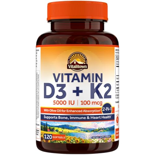 Vitalitown Vitamin D3 K2 MK-7 Softgels
