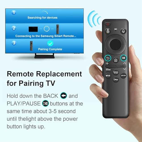Controle remoto de TV BN59-01432A para Samsung TV OLED Neo QLED Crystal UHD The Frame S85F S90F S95F Q70D Q80D QN85D QN90D 4K TV remoto com controle de voz QN65Q80D TM2360E (2 unidades, sem solar)