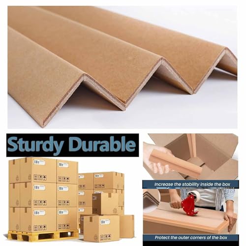 Paletteneckenschutz - Verstärkter Kartonkantenschutz für Versandkartons - Super Duty für Lager- & Industrieverpackungen (200 x 5 x 0,3 cm)
