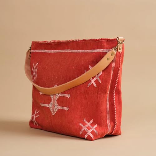 Bolsa Tote Bohemia de Seda de Cactus Artesanal miniatura 2