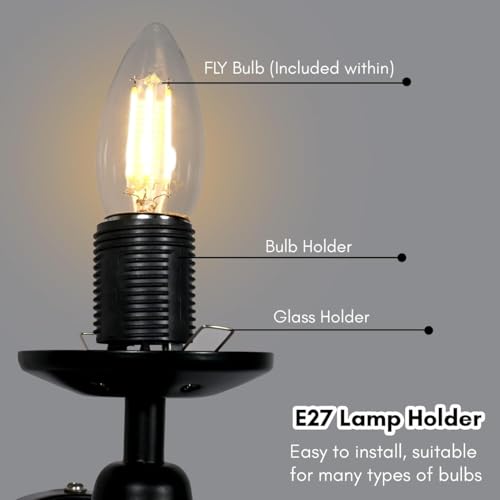Image of SINOMAN Metal Wall Light For Living Room Modern /Wall Lamps For Bedroom /For Living Room /Wall Lights For Home Decoration /Bedside Wall Lamp (Wl Earth Globe, With Bulb)