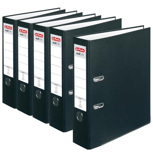 herlitz Ordner A4, maX.file protect, 8 cm breit, schwarz...