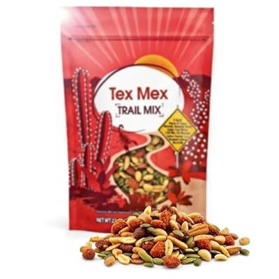 Tex Mex Trail Mix Cajun Peanuts, Sesame Sticks, Salsa Corn Sticks, Chili Bits, Pepitas & Almonds, Savory Spicy Adult Snack Mix, Party & Game Day Food, 22 oz GV Bag