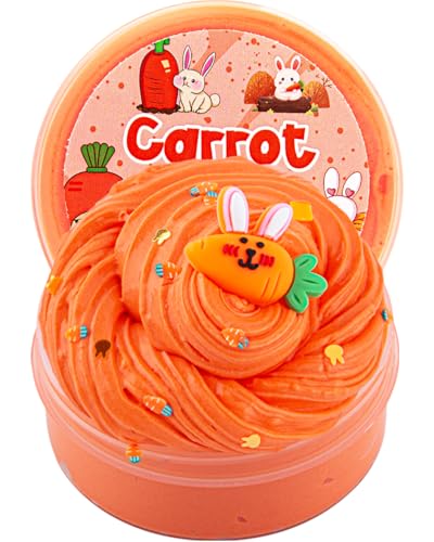 Carrot Orange Burro Slime, melma per bambini, regalo di compleanno, regalo di Hallowmas, giocattolo per ragazze e ragazzi di età compresa tra 8 e 12 anni