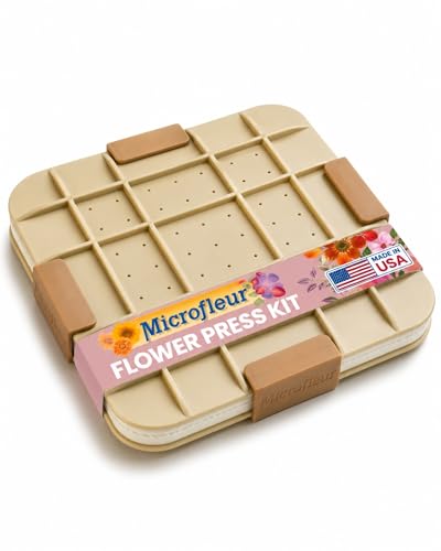 Microfleur Flower Preservation Press Kit, Portable Quick & Easy for Pressed Flowers, Craft Flower...