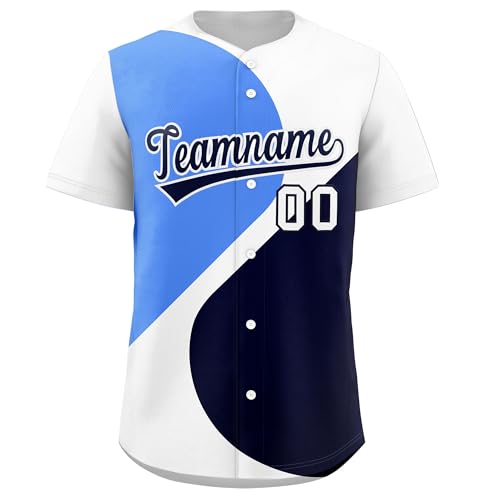 Custom Baseball Jersey Button Down Sport Shirt Stitched Personalized Team Name Number for Adult Youth