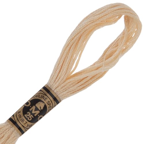 Image of Hobby Lobby DMC Cotton Embroidery Floss 739 Ultra Very Light Tan Set of 12