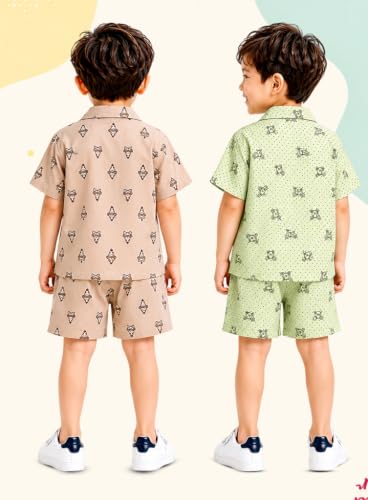 Image of 3BROS Baby Boys & Baby Girls Pure Cotton Clothing Set Casual Half Sleeves Shirt with Shorts Set For Boys & Girls