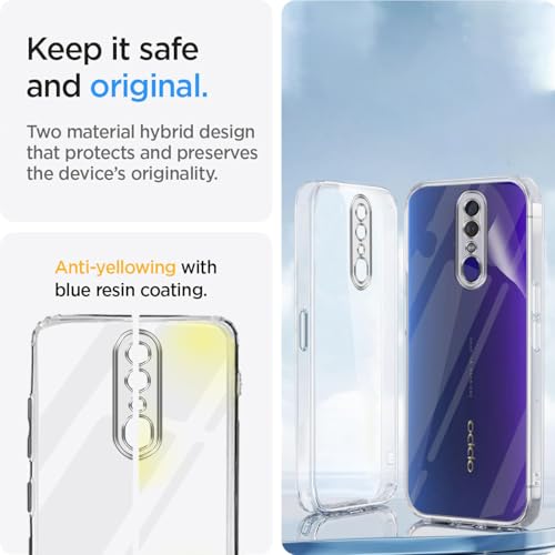 Image of Jkobi Back Cover for Oppo A9 | Oppo F11 (Silicone Clear Shockproof Case with Camera Protection | Soft and Flexible | Transparent)