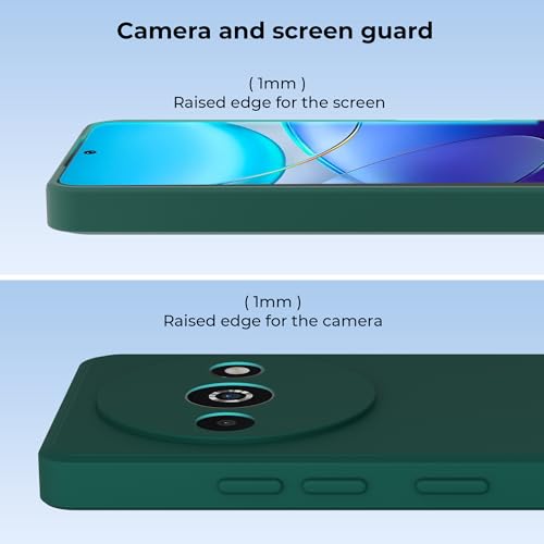 Image of A rtistque Back Cover Case for Mi Redmi A3 5G / A3X 5G / Poco C61 5G with Camera Protection | Shockproof TPU | Stylish Protective Design | Slim Fit | Mi Redmi A3 / A3X / Poco C61 Back Cover - Green