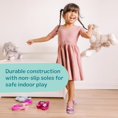 Image of Melissa & Doug Dress-Up Shoes Set for Kids (4 Pairs) - Step In Style! High-Heeled Role Play Shoes - Pretend Play Costume Accessories for Toddlers & Preschool Ages 3+