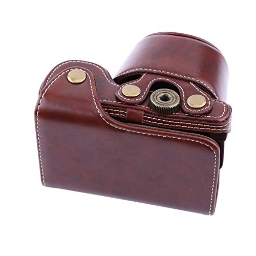 Liyeehao Bolsa para câmera de couro PU, bolsa para câmera, bolsa de couro PU, 3 cores vintage para c