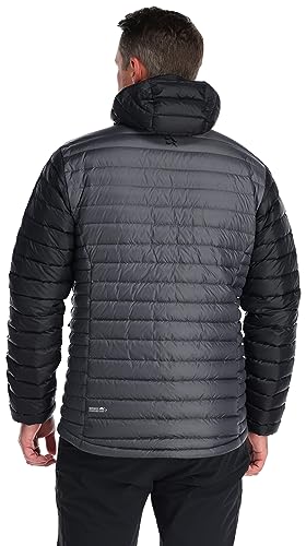 Image of Rab Men's Microlight Alpine 700-Fill Down Hooded Puffer Jacket for Hiking & Skiing