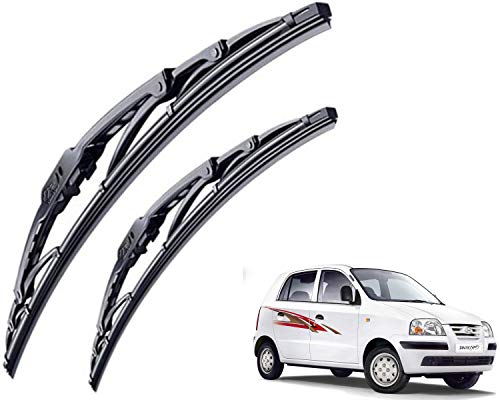 Image of WolkomHome High Performance OE Car Wiper Blade Replacement set of 2 Pc Right 24 inch Left 16 inch for Hyundai Santro Xing