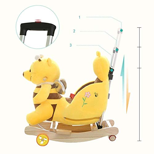 ZHANGYUEFEIFZ Schaukelpferd Plüsch Schaukeltier Pferd Rocking Horse Baby Trojaner Spielzeug Geschenk Kinderstuhl… – Bild 7