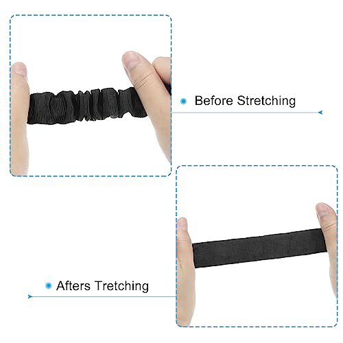 Image of PATIKIL Tool Lanyard with D Hook, 3 Pack 24 inch Safety Tool Leash 1 inch Width for Fall Protection, Black