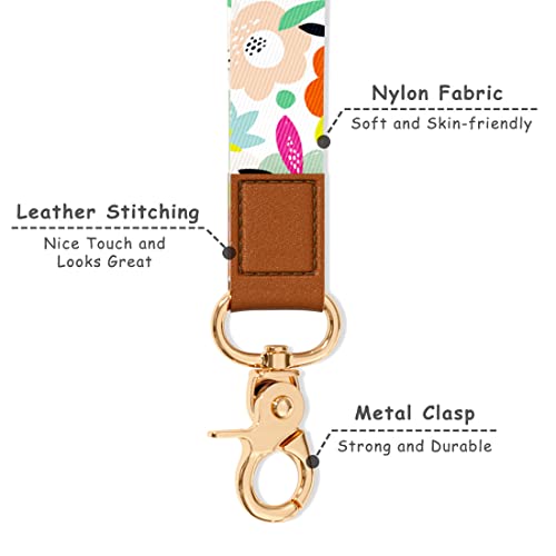 Image of Wrist Lanyard Key Chain, Cute Wristlet Strap Keychain Holder for Women Men Car Keys ID Badges Card Wallet Phone Camera
