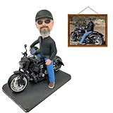 BobbleHeads Figurine Customized Doll, Motorcycle Riders Custom BobbleHead, Motorcycle Model Bobble Head Figures Handmade Personalized Sculpture Gift for Family and People who Enjoy Riding Motorcycles