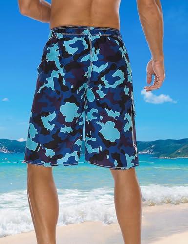 Men's Summer Casual Athletic Trunks Surfing Beach Board Shorts with Pocket3
