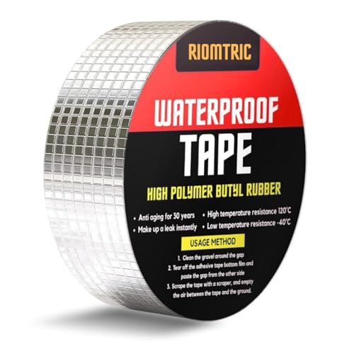 Image of Adhesive Waterproof tape (2 Inch (5CM*5M) | Super Strong Permanent Repair Roof | Water Leakage Solution Rubber Tape | surface Crack Window Sill Gap Boat Sealing Tank Leak
