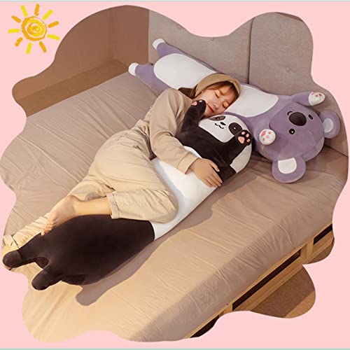 Cute Cartoon Long Throw Pillow Lovely Sleeping Hugging Pillow Soft Plush Stuffed Animals Toy Doll Body Pillow Kids Room Bedding Home Decorative Pillow Toy Gifts For Kids Women Girlfriend Koala 70Cm #TOP2