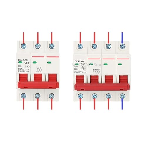 Disjoncteur MCB DZ47 125A 400V type C pour protection contre surcharges