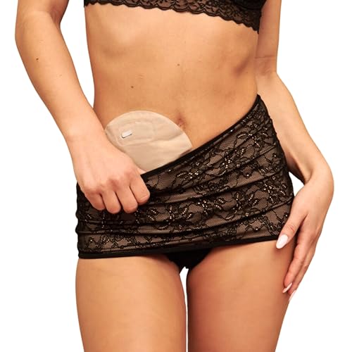 SIIL Stoma Wickel - Stoma Wrap, Stomabeutel Schwarz, Abdeckung für Stomabeutel für Frauen Kolostomie Urostomie Illeostomie Kolostomie Bag Covers XS-XXL