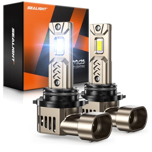 Image of SEALIGHT 9006 /HB4 LED Bulbs 1:1 Real Design, 10X Super Bright 90000LM 9006 Light Bulb, 6500K Cool White, 20 Year+ Extended Lifespan, 3 Min Plug and Play, Pack of 2