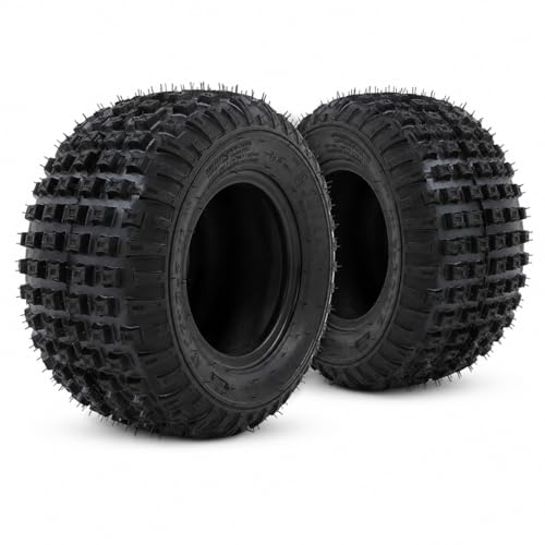 PLITEDDE 16x8-7 ATV Tires 2 Pack Heavy Duty 4PR Go Kart Tires Tubeless All Terrain Tires for Quad ATV Dune Buggy Off Road Vehicles