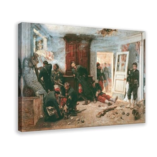 Toile Alphonse De Neuville pour habiller un mur vide avec un cadre inclus