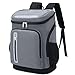 NNAA Tragbarer Lunch-Rucksack, 35 l, Thermo-Kühltasche, Damen, Herren, Picknick, Kühlschrank, große isolierte Kühltasche, Mahlzeit, Eisbeutel für Reisen, Lebensmittel, weicher Kühler, grau, Gray