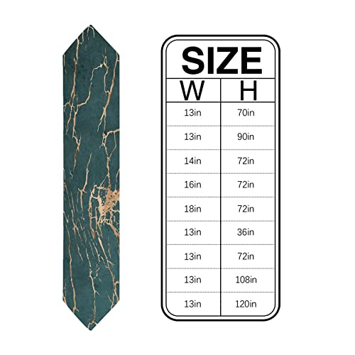 Chemin de table pour maison et mariage motif marbre vert - 7