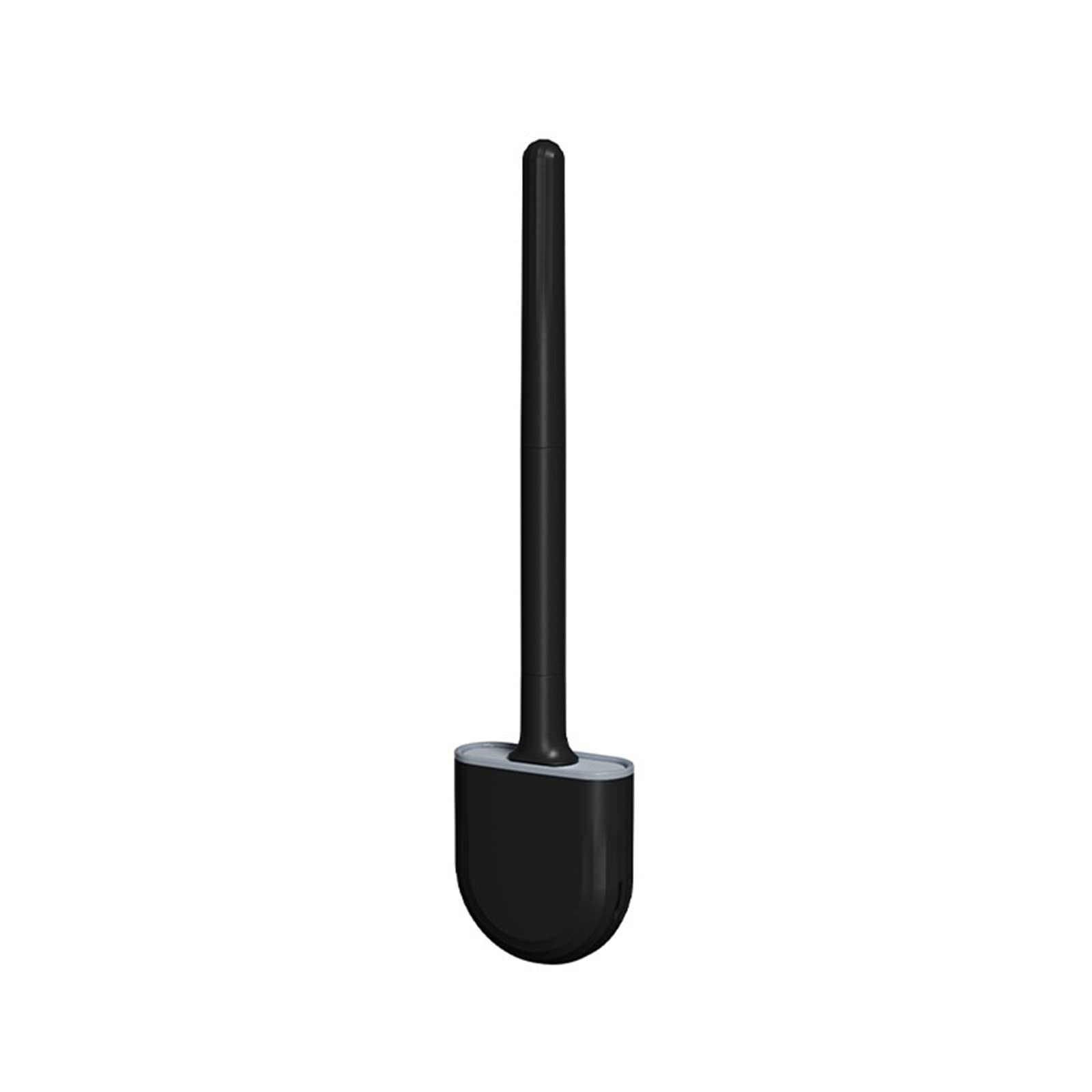 Scopino per WC traspirante a prova di perdite d'acqua con base in silicone Wc testa piatta flessibile setole morbide spazzola strumenti per la pulizia della casa