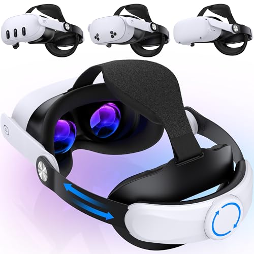 Kawaye Comfort Headset for Meta Quest 3S/Quest 3/Quest 2, for Oculus Headset VR Accessories, Enhanced Support Reduce Pressure-,Compatible with PlayStation 4