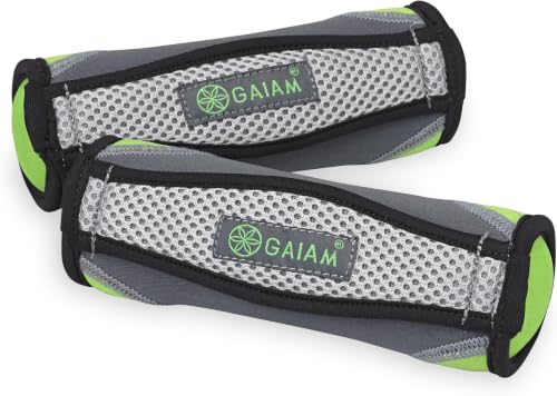 Image of Gaiam Soft Walking Hand Weights with Strap, 4lb Set Women Men