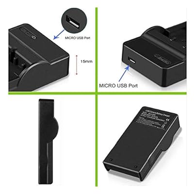 Battery Charger for Panasonic SDR-H85, SDR-H85K, SDR-H100, SDR-H100K, SDR-H100P/PC, SDR-H101 Camcorder