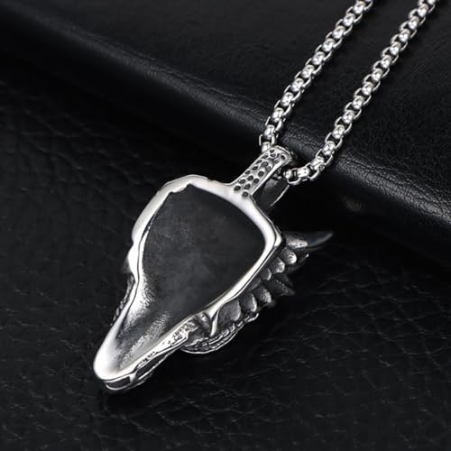 JWM Men's Pendant Necklace for Men Women with 23.6'' Stainless Steel Square Pearl Chain4