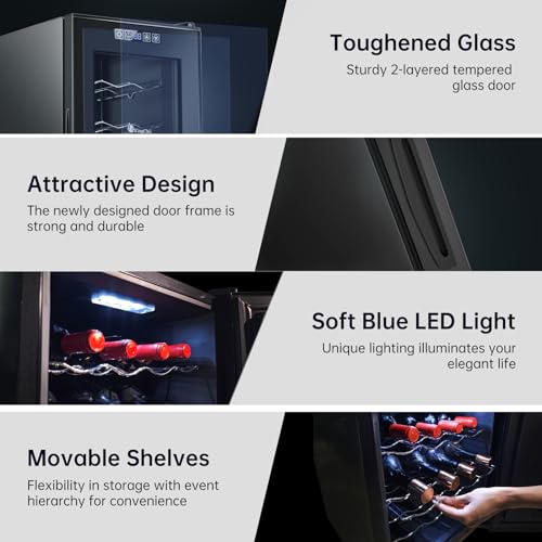 KingChii BCW-51A 18-Bottle Compact Wine Fridge