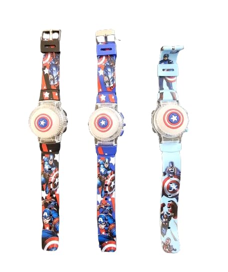 MY PARTY SUPPLIERS Wrist Watch, Superhero Soft Rubber Silicone Light with Spinner Cartoon Cap Cover Digital Kids Watch Non Breakable Wrist Watch,Best Return Gift for Boys and Girls 1 Pc Random Color (B0CYLCKTC8) Amazon Price History, Amazon Price Tracker
