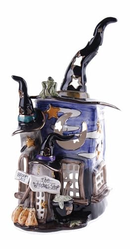 Blue Sky Clayworks Witches Shop Candle House 8.5 L x 7.25 W x 13.75 H