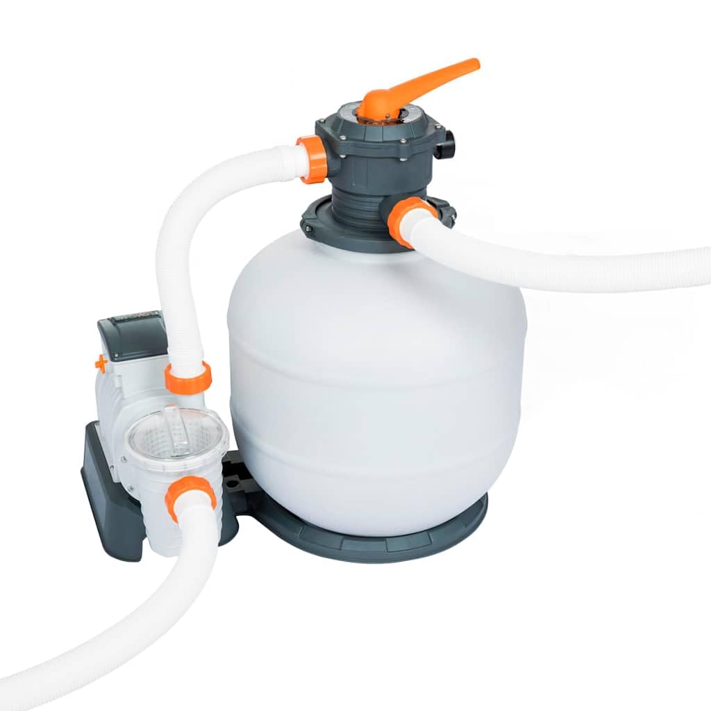 Flowclear Pompa filtro a sabbia 8327 l/h con dispenser di cloro ChemConnect, valvola a 6 posizioni e timer per piscine fuori terra