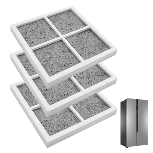 Huybaa 3PCS Filtro de Aire para Frigorífico LG LT120F - Filtro de Nevera Pure and Fresh Repuesto Compatible con Frigorifico LG, 83x83x8.7mm