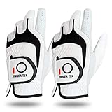 Qualität Materatl und Flexibel Design: Der Rücken Besteht Ist Gemacht Synthetik Leder und Cool Max Lycra-Einsätze In Den Fingern für Verbesserte Passform Und Optimalen Feuchtigkeitstransport Fingerlöcher und Perforationen Optimieren Atmungsaktivität Der Ball Marker ist Passen Auf dem Logo zu Mach es Praktisch zu Nimm es An und aus;