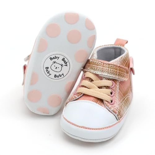 Checkered Canvas Shoes for Baby Boys and Girls,Lightweight and Breathable，0-18Months Infant Firstwalk Sneakers