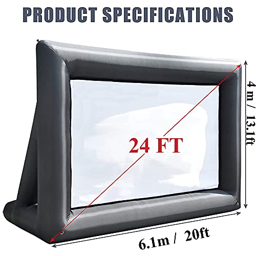 Pantalla de proyector para fiesta exterior e inflable de 24 pulgadas diagonal 3