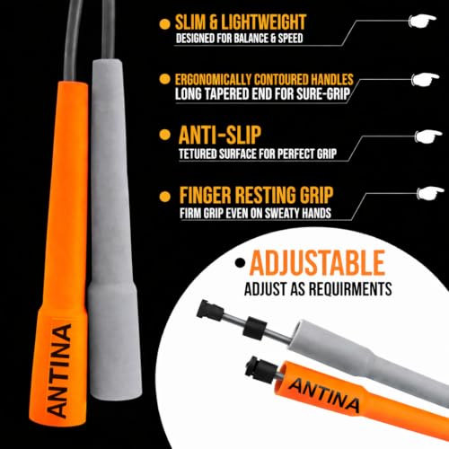 Image of Worldwide Adjustable Skipping Rope for Men & Women Speed Jump Rope for Exercise, Gym, Sports & Fitness