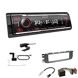 Wichtiger Hinweis: Nur Fahrzeuge mit werkseitgem 1-Din Radio! 1-DIN Autoradio Integrierter DAB+ Empfänger sowie High Performance Tuner für UKW/MW/LW, Bluetooth-Funktion für Freisprechen & Audiowiedergabe, 5 Audio-Streaming-Geräte gleichzeitig koppelbar, Vorverstärkerausgang mit 2,5 V Ausgangspegel, Über 30 % geringere Einbautiefe (kein CD-Laufwerk), Rote Tastenbeleuchtung