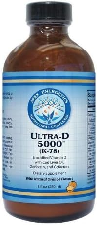 Apex Energetics Ultra-D 5000 (K-78) ~ Vitamina D emulsionada con aceite de hígado de bacalao Genisteína y Cofactores